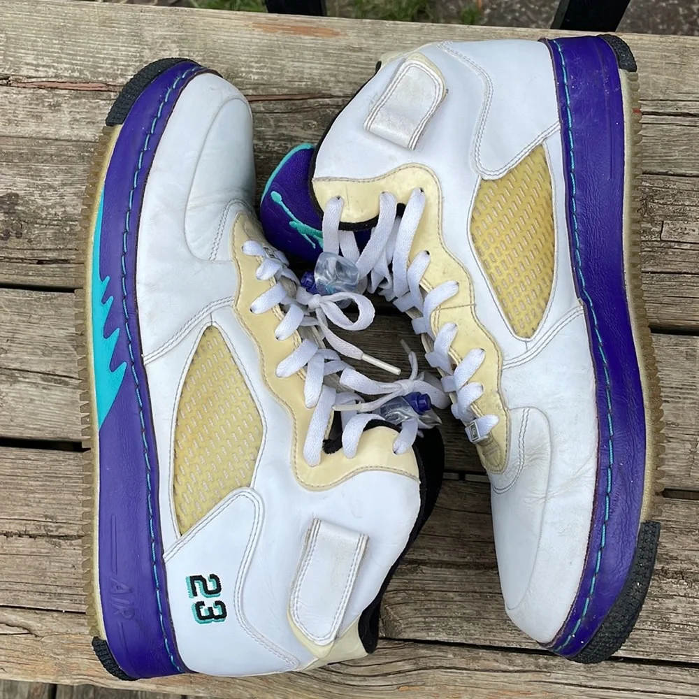 Nike Air Jordan Fusion AJF AJF5 Grape Retro AF1 Air Force 1 - Picture 7 of 8